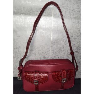 Brighton Mira Red Leather Shoulder Bag